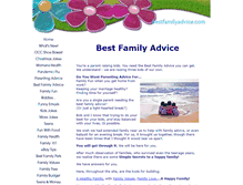 Tablet Screenshot of bestfamilyadvice.com